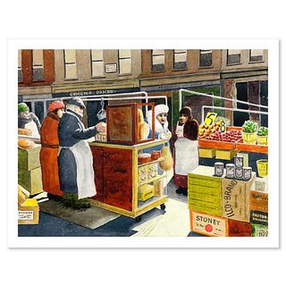 William Schlesinger (1915-2011), "Market Day II" Limited Edition Serigraph, Numbered and Hand Signed with Letter of Authenticity