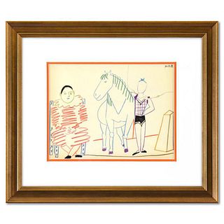 Pablo Picasso (1881-1973), "La Comedie Humaine 30.1.54.III" Framed Lithograph on Paper, with Letter of Authenticity.