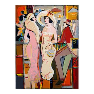Isaac Maimon, "Dames Elegantes" Limited Edition Serigraph, Numbered and Hand Signed with Letter of Authenticity.