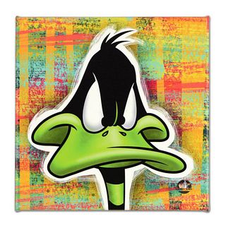 Looney Tunes, "Daffy Duck" Numbered Limited Edition on Canvas with COA. This piece comes Gallery Wrapped.