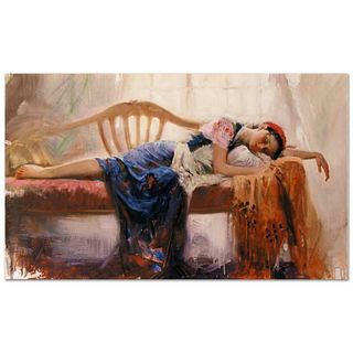 Pino (1939-2010), "At Rest" Artist Embellished Limited Edition on Canvas (40" x 24"), AP Numbered and Hand Signed with Certificate of Authenticity.