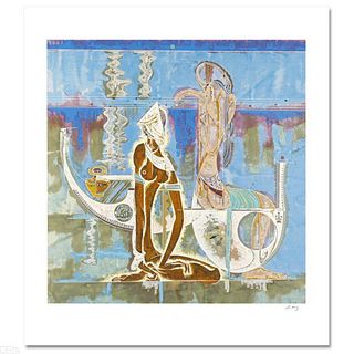 "Rhyme of Sea" Limited Edition Serigraph (34" x 38") by Renowned Artist Lu Hong, Numbered and Hand Signed with Certificate of Authenticity.