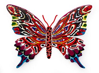 Patricia Govezensky- Original Painting on Cutout Steel "Butterfly CCLXXXVI"