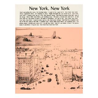 Ringo Daniel Funes (Protege of Andy Warhol's Apprentice, Steve Kaufman), "New York, New York" One-of-a-Kind Hand Pulled Silkscreen on Canvas, Hand Sig