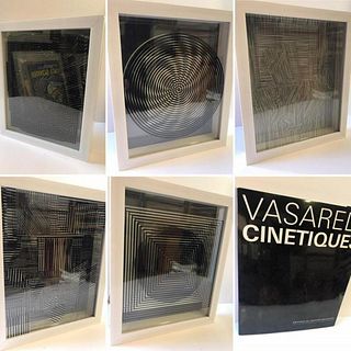 Victor Vasarely- 3D Wall Sculpture/object - Set of 5 "Cinetiques"