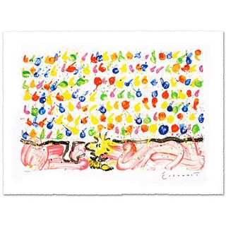 "Tweet Tweet" Limited Edition Hand Pulled Original Lithograph by Renowned Charles Schulz Protege, Tom Everhart. Numbered and Hand Signed by the Artist