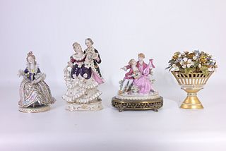 (4) Assorted European Porcelain Figurines