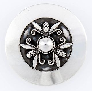 Georg Jensen USA Silver Circle Pin Marked 4239B Sterling