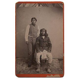 Cabinet Card of Apache Scouts, by Baker & Johnston 