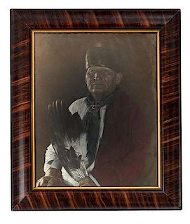 Karl Moon, Hand Colored Photograph, Peh-Tsa-Moie, Osage 