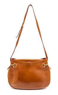 A Gucci Caramel Handbag, 14" x 9" x 2.5".