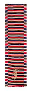 * An Yves Saint Laurent Striped Long Silk Scarf, 17.5" x 38"