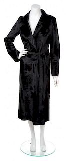 * An Emanuel Ungaro Black Calf's Hair Coat, No Size.
