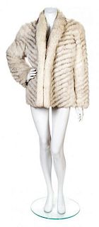 An Saga Fox Ivory Fur Jacket, No Size.