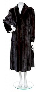 A Black Mink Coat, No Size.