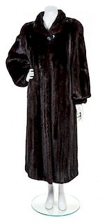 A Nina Ricci Brown Fur Coat, No Size.