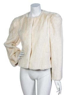A Revillon Ivory Fur Jacket, No Size.