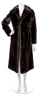 * A Ben Kahn Dark Brown Mink Coat, No Size.
