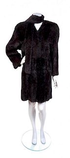 * An Elena Benarroch Gray Fur Coat, No Size.