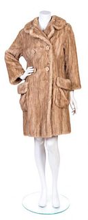 A Hattie Carnegie Blonde Mink Coat, No Size.