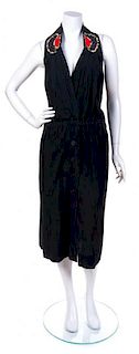 A Koos Van Den Akker Black Halter Dress, Dress Size 12.