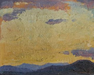 Ila McAfee (1897-1995), Untitled (Southwestern Landscape), Untitled (Indian Portrait)