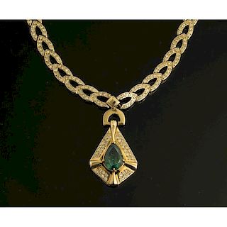 Teal Topaz 14k Gold Necklace