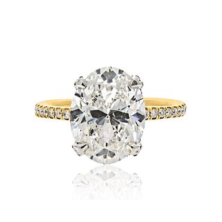 GIA 5.0ct Diamond and 14K Engagement Ring