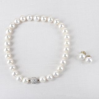 South Sea Pearl Necklace and Earrings