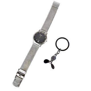 Boccia Watch and Silver Key Ring