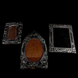 Three Vintage Sterling Silver Picture Frames