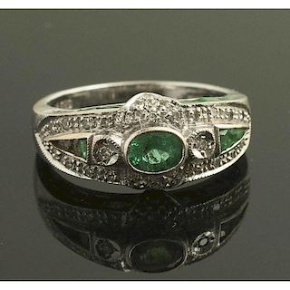 Emerald Diamond 14k Gold Ring