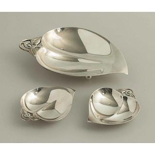 3 Tiffany & Co Sterling Nut Dishes, 6.5 ozt
