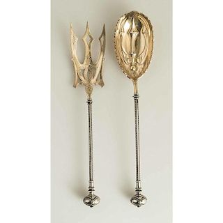 Two Gilt Silver Serving Pieces