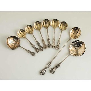 Old Colonial Sterling Chocolate Spoons & Assorted Spoons