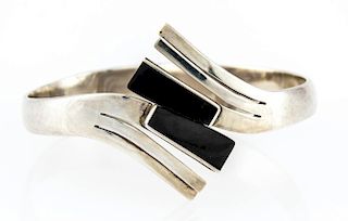 Sterling Silver and Black Onyx Bracelet