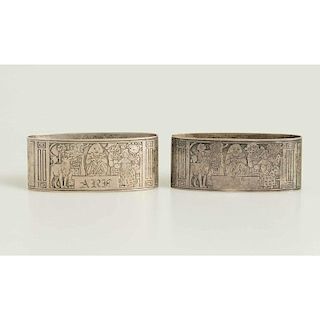 Two Sterling Napkin Rings, 1.9 ozt