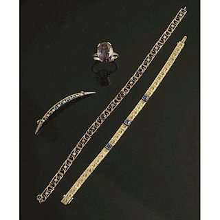 Assorted Gemstone Gold Jewelry