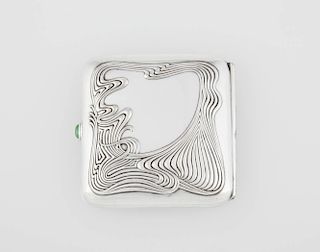 Art Nouveau German Silver Cigarette Case