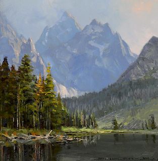 Jim Wilcox (b. 1941) Mountain Lake, Teton Range 1988