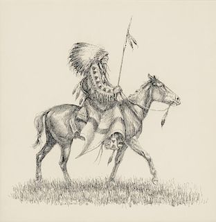 Olaf Wieghorst (1899-1988) Untitled (Indian Chief)