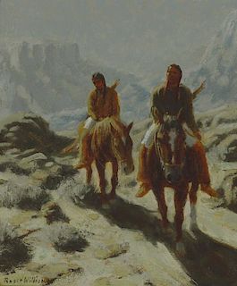 Roger Williams (b. 1954) Canyon Riders at Twilight