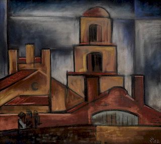 Henry Salloch (1908-1985) Untitled (Adobe Church)