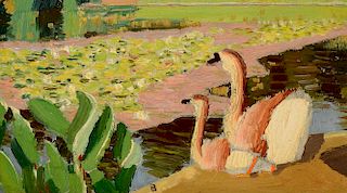 Ernest Blumenschein (1874-1960) Geese