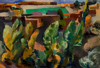 Willard Nash (1898-1942) Modernist Landscape ca. 1925-30