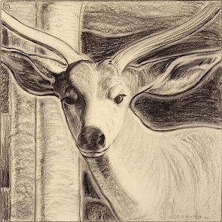 E. Martin Hennings (1886-1956) Deer 1909