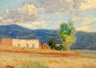 Ralph Meyers (1885-1948) Adobe and Summer Sky