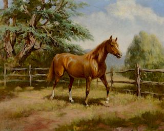Olaf Wieghorst (1899-1988) Ranch Horse in Corral