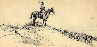 Edward Borein (1872-1945) Riding Herd