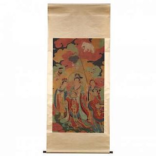 Large Chinese Painting of Guanyin